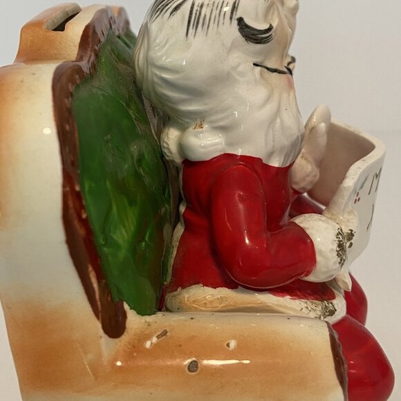 Santa and Mrs. Claus on Couch ~ Coin Bank ~ Vintage ~ Ceramic ~ Japan - Picture 6 of 11